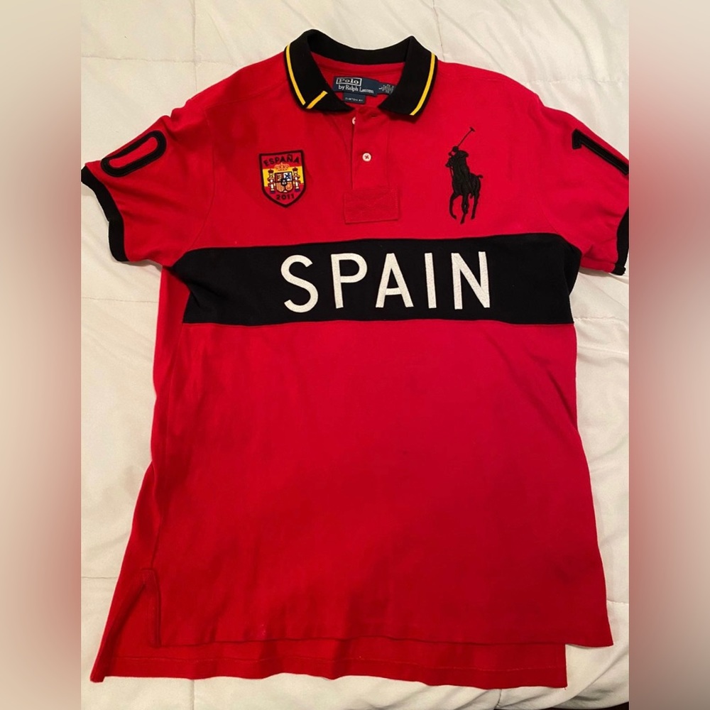 Men’s Polo by Ralph Lauren Spain Shirt, size large.